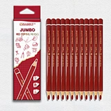 12pcs jumbo red copying pencil with dipped